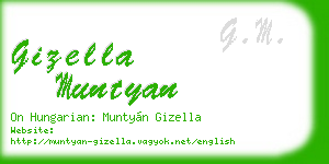 gizella muntyan business card